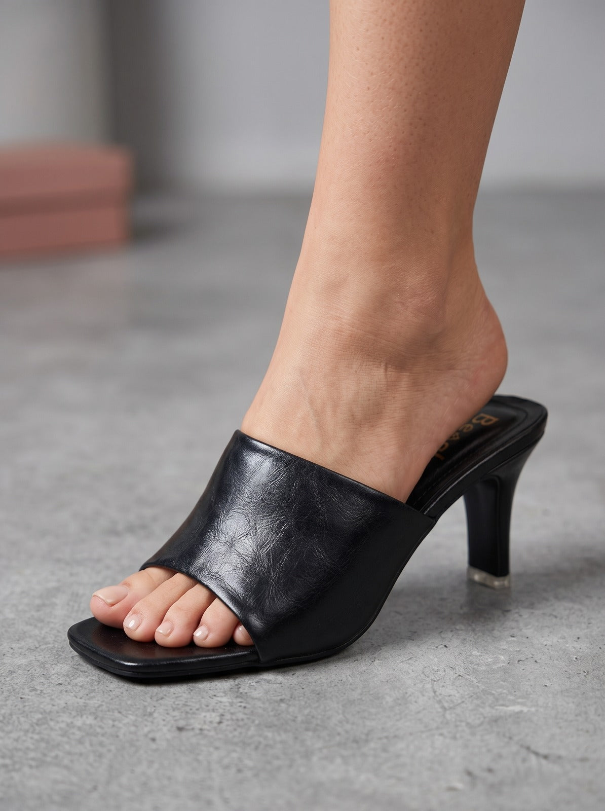 Black Slide Heels